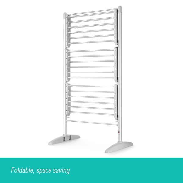 Maxkon 3 Tier Electric Heated Clothes Dryer Airer Towel Drying Rack Stand Foldable 300W