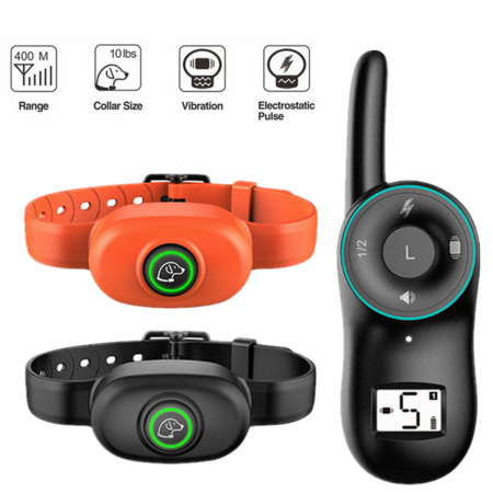 Electric Dog Training Collars Waterproof Remote Control With 400m Rechargeable Bark Anti Pet Trainer Shock Vibra Trainer