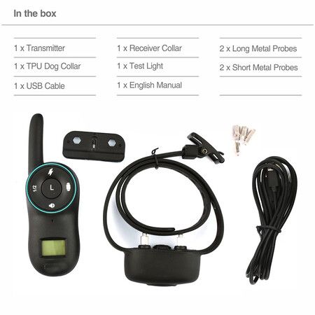 Electric Dog Training Collars Waterproof Remote Control With 400m Rechargeable Bark Anti Pet Trainer Shock Vibra Trainer