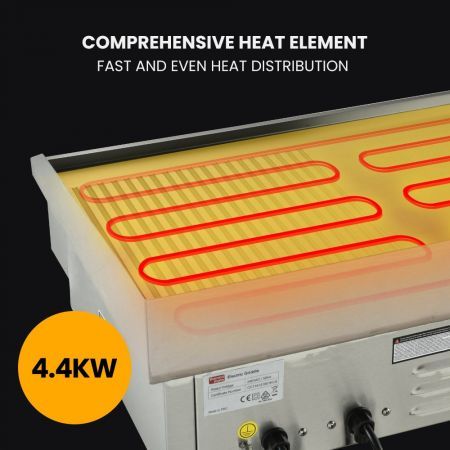 THERMOMATE Commercial Electric Griddle Extra Large 73x40cm 2 x 10A Countertop, Dual Surface