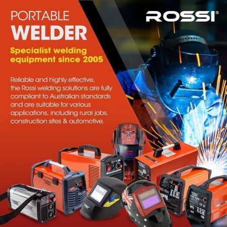 ROSSI 250 Amp 4-in-1 Inverter Welder MIG TIG Stick GMAW ARC Gas Gasless, with Accessories