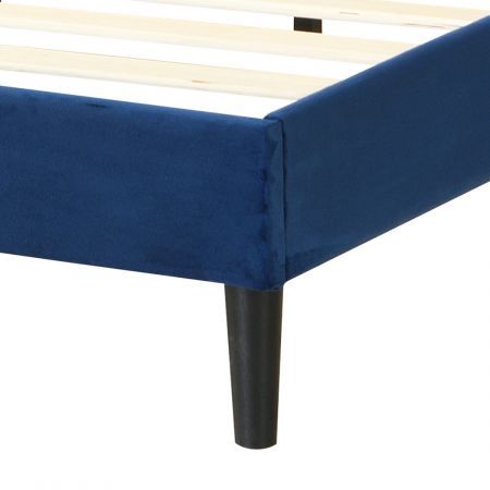 Bed Frame Double Size Mattress Blue