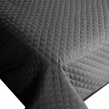 Bedspread Coverlet Set Quilted Dark Grey Queen