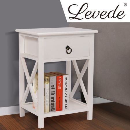 Levede 2x Bedside Tables Drawers Side Table Storage Cabinet Nightstand Bedroom