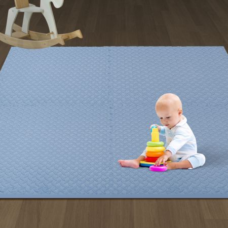 Bopeep Kids Play Mat Floor Baby Crawling Mats Foldable Waterproof Carpet Blue