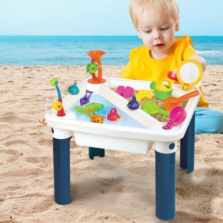 BoPeep Sand and Water Table Kid Beach Toys Sandpit Outdoor Game Pretend Play Toy