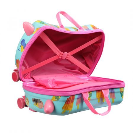 BoPeep Kids Ride On Suitcase Children Travel Luggage Carry Bag Trolley Ice Cream