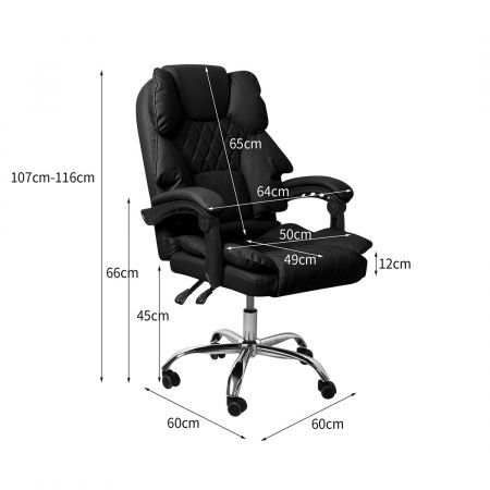 Levede Gaming Chair Office Computer Seat Racing PU Leather Executive Recliner