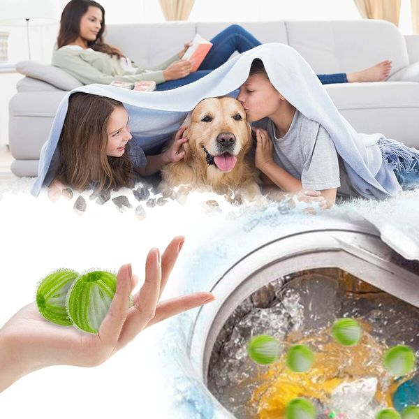 Pet Hair Remover for Laundry, 12 Pack Reusable Lint Remover, Hair Catcher for Washing Machine, Washing Balls for Clothes for Dogs, Cats, Pets