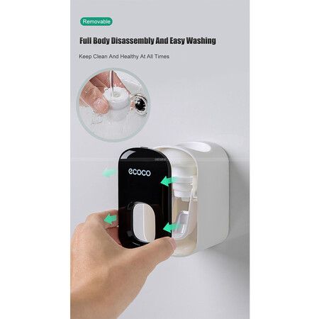 Automatic Wall Mount Toothpaste Dispenser - Black