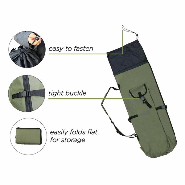 Heavy Duty Fishing Rod Travel Carry Case Bag