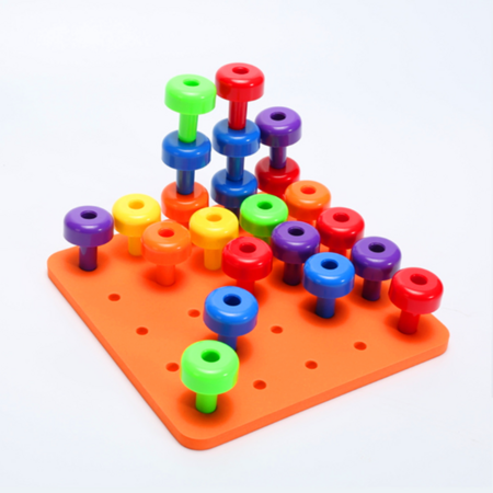 New Hot 30PCS Peg Board Set Montessori Therapy Fine Motor Toy for Toddlers Pegboard Toy For Children