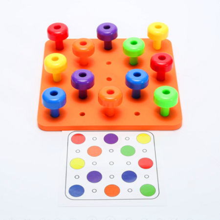 New Hot 30PCS Peg Board Set Montessori Therapy Fine Motor Toy for Toddlers Pegboard Toy For Children