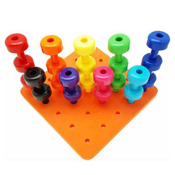 New Hot 30PCS Peg Board Set Montessori Therapy Fine Motor Toy for Toddlers Pegboard Toy For Children