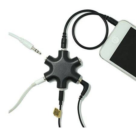 Snow Shape Headphone Splitter Multi Earphone Hub Adapter 3.5mm Audio Cable Divider to Share Music