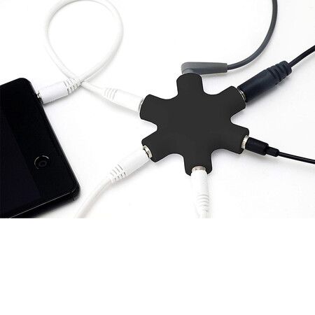 Snow Shape Headphone Splitter Multi Earphone Hub Adapter 3.5mm Audio Cable Divider to Share Music