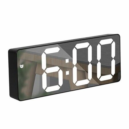 Digital Alarm Clock, LED Clock for Bedroom, Electronic Desktop Clock with Temperature Display