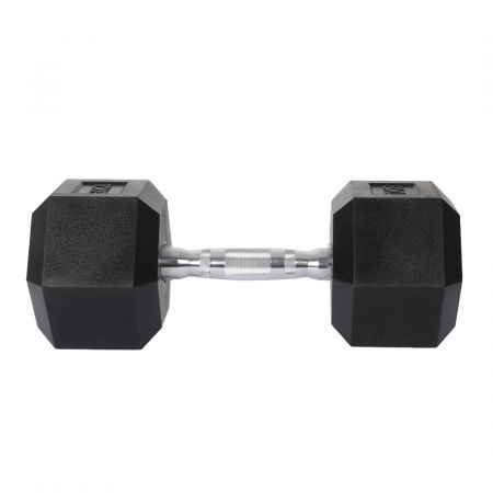 Centra Rubber Hex Dumbbell 17.5kg Home Gym Exercise Weight Fitness Training