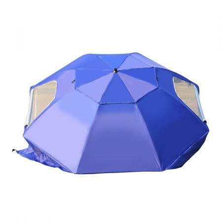 Mountview Beach Umbrella Outdoor Umbrellas Sun Shade Garden Shelter 2.33M Blue