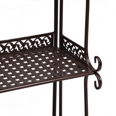 Levede Plant Stand 4 Tiers Outdoor Indoor Metal Flower Pots Rack Garden Shelf