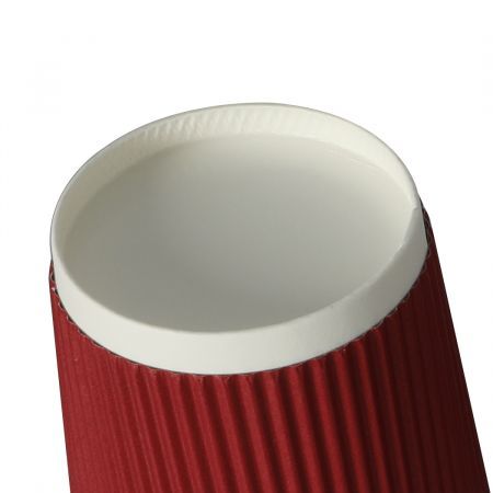 50 Pcs 12oz Disposable Takeaway Coffee Paper Cups Triple Wall Take Away w Lids