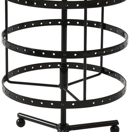 Earring Holder Stand Jewelry Display Hanging Rack Storage Metal Organizer 4 Tier Black