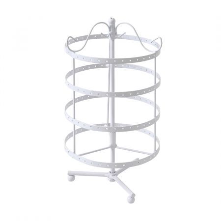 Earring Holder Stand Jewelry Display Hanging Rack Storage Metal Organizer 4 Tier White