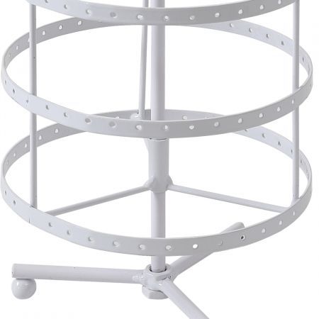 Earring Holder Stand Jewelry Display Hanging Rack Storage Metal Organizer 4 Tier White