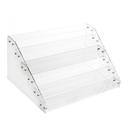 6 Tier Clear Acrylic Nail Polish Varnish Cosmetics Display Stand Rack Organiser