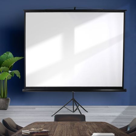 120 Inch Projector Screen Tripod Stand Home Outdoor Screens Cinema Portable HD3D