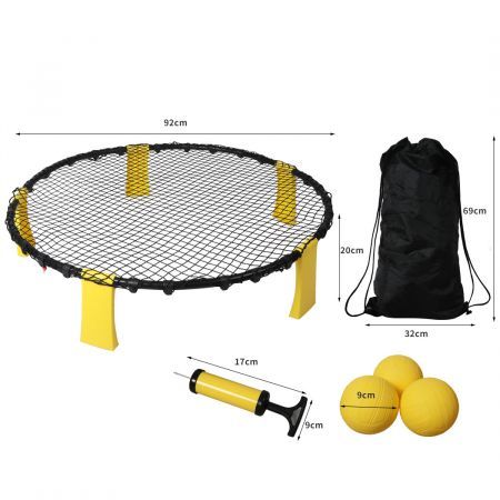 Spikeball Kit Spike Ball Set Outdoor Game Garden Beach Net Mini Volleyball Sport