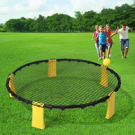 Spikeball Kit Spike Ball Set Outdoor Game Garden Beach Net Mini Volleyball Sport