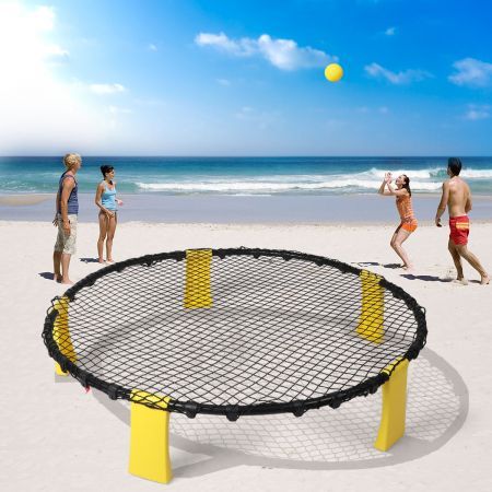 Spikeball Kit Spike Ball Set Outdoor Game Garden Beach Net Mini Volleyball Sport