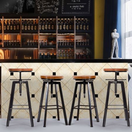 4x Bar Stools Industrial Kitchen