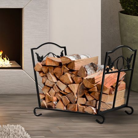 Traderight Firewood Rack Storage Foldable Log Wood Outdoor Indoor Leave Design