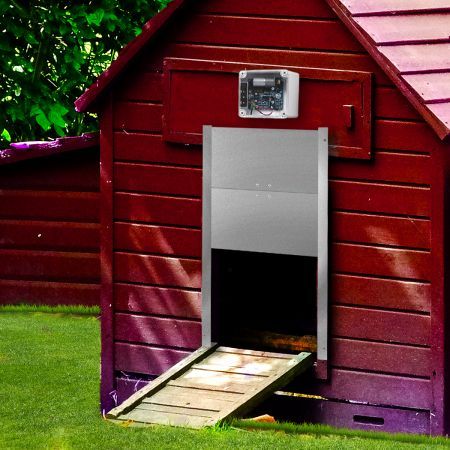 Traderight Automatic Chicken Coop Door Opener Cage Closer Timer and Light Sensor