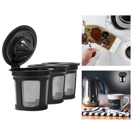 6Pcs Reusable Coffee Capsule Cups Coffee Capsules Packaging Refillable Filter Accessories Cafe Supplies for Keurig K Cup