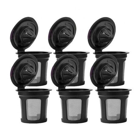 6Pcs Reusable Coffee Capsule Cups Coffee Capsules Packaging Refillable Filter Accessories Cafe Supplies for Keurig K Cup