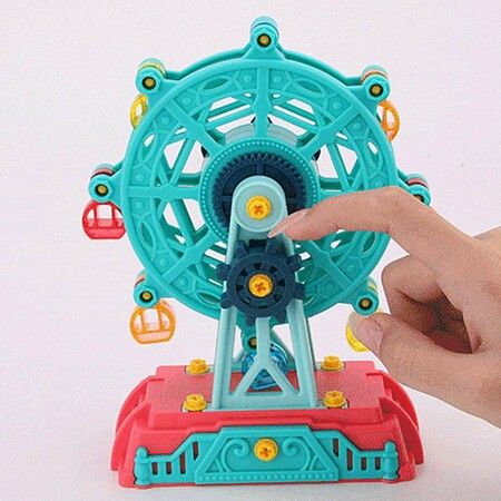 DIY Amusement Park Gear Building Blocks Ferris Wheel Assemble Educational Toys For Kids