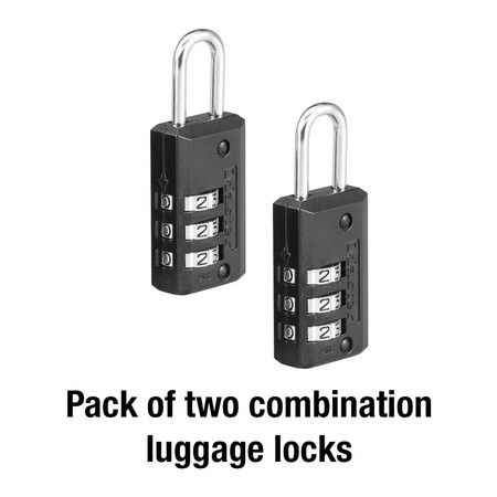 Set Your Own Combination Luggage Lock, Black(2Pack)