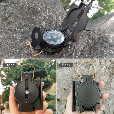 Multifunctional Military Compass, Waterproof and Shakeproof Compass for Outdoor Camping Hiking