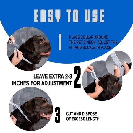 Flea and Tick Collar for Dogs, 8-Month Flea and Tick Collar for Large Dogs Over 18 Pounds 65cm(Random Style)