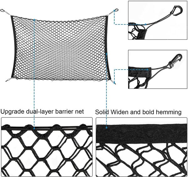 Dog Barrier for Car Pet Dog Cat Net for SUV Vans Trucks Large 120 X 70 CM