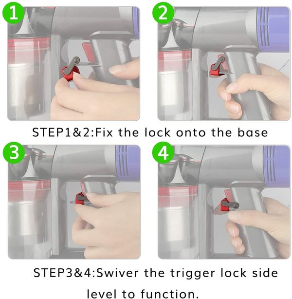 Trigger Lock for Dyson V11 V10 V8 V7 V6 - Hands-Free Tool Power Control Release Button for Dyson V8 V11 V10 V7 V6 Vacuum Cleaner(Not for Outsize)