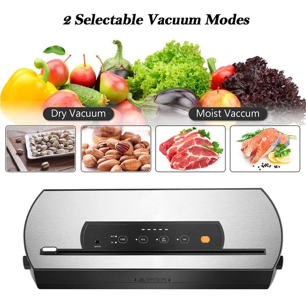 Maxkon 80Kpa Vacuum Sealer Food Packing Machine Packer Air Tight System Sliding Cutter with Storage Bags