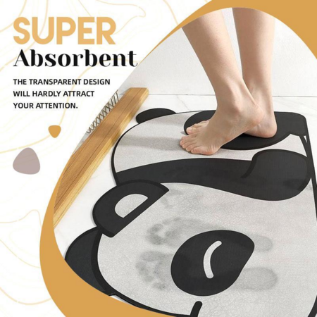 Cute Panda Quick Drying Anti-Slip Mat Super Absorbent Bath Mat Nappa Skin Floor Mats Toilet Carpet Home Decor 40*60cm