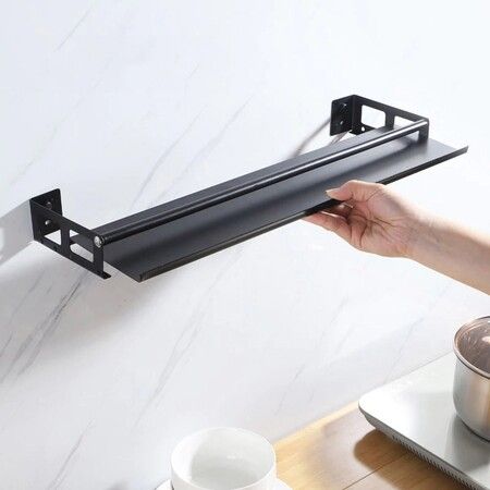 Kitchen Organizer Wall Mount Bracket Storage Rack Spice Jar Rack Cabinet Shelf Supplies