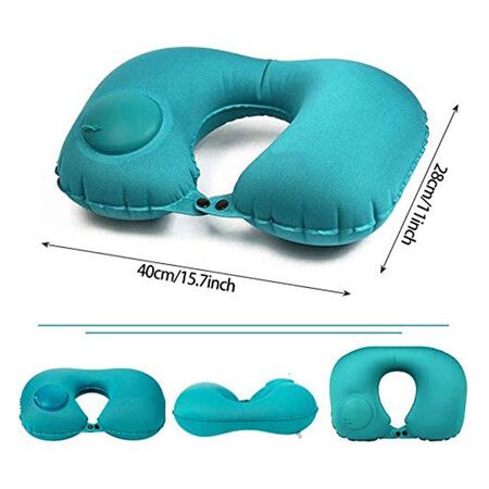 Automobiles Car Pillow U-Shape Pillow Press Inflatable Soft Head Rest Cushion Cervical Protection For Car Office Aircraft