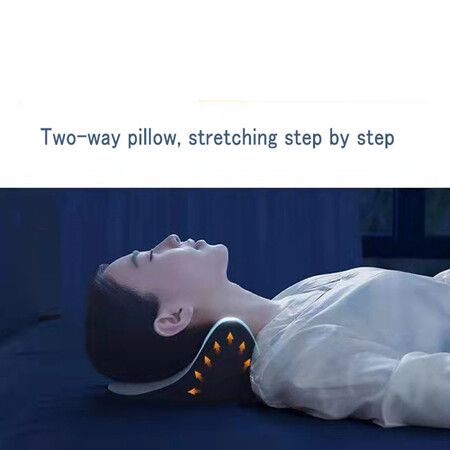 Neck Shoulder Stretcher Chiropractic Cervical Relaxer Traction Device Pillow for Cervical Pain Relief Spine Alignment Gift