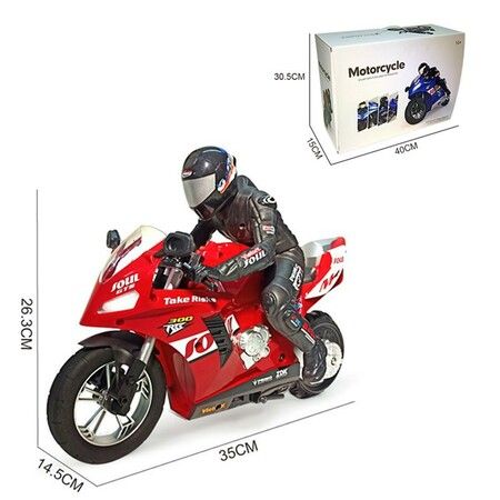 RC Self-balancing Fancy Stunt One-Wheel Standing Motorcycle Electric Boy Model Toy Color Red